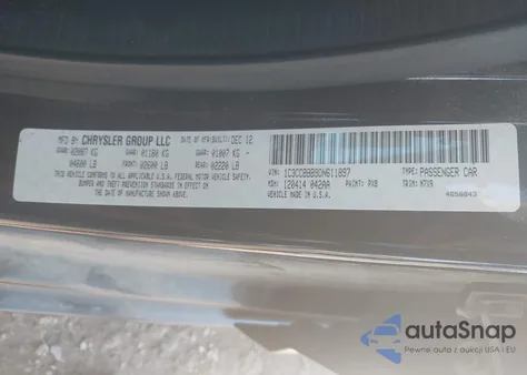 2013 Chrysler 200 Touring from USA, damaged, VIN 1C3CCBBB9DN611897